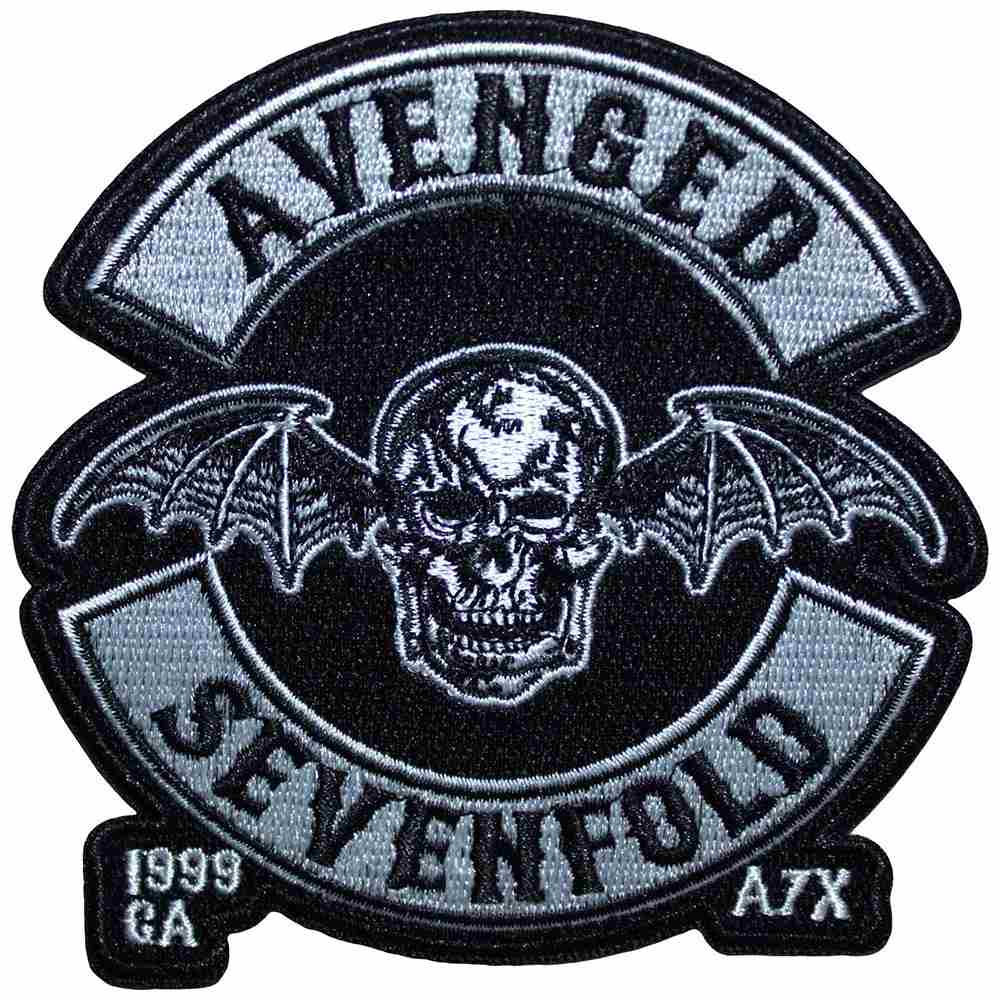 Avenged Sevenfold - Deathbat Crest Patch - Zwart/Wit